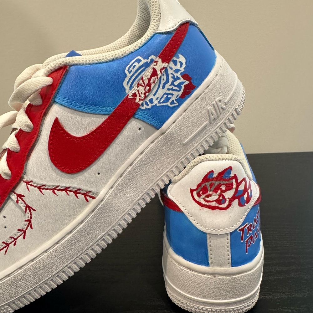 Custom Trash Panda Nike Air Force 1 W Sz 7.5/ Y6 - Picture 8 of 11